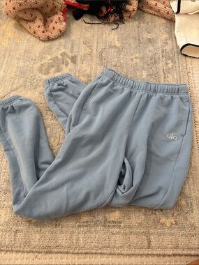 ALO Yoga Sky Blue Fleece Joggers